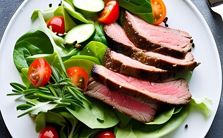 ローズマリー味のローストビーフサラダ