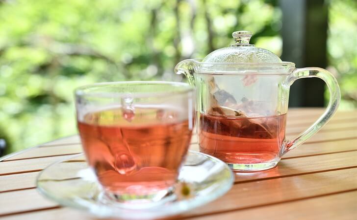 ローズヒップティーを淹れた画像